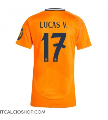 Real Madrid Lucas Vazquez #17 Seconda Maglia Femmina 2024-25 Manica Corta